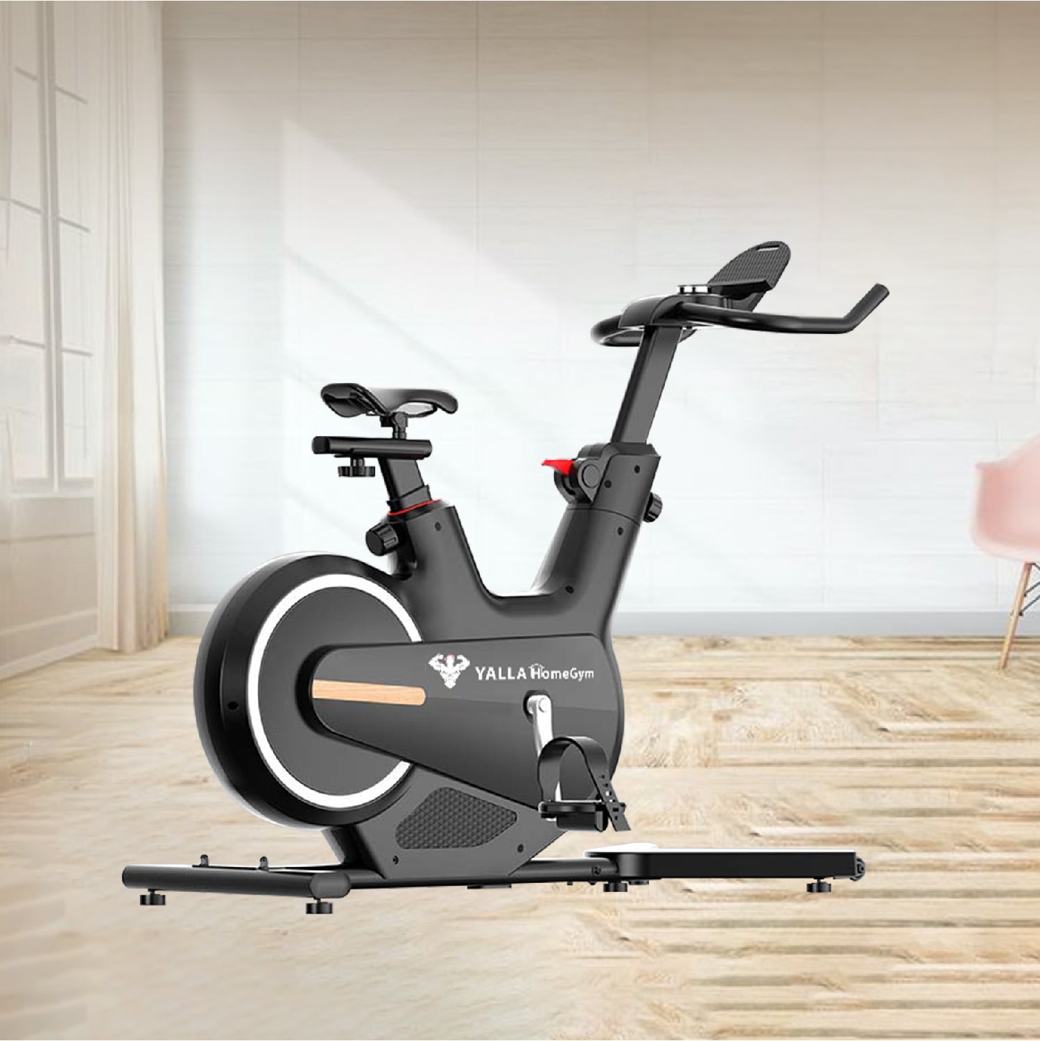 YALLA HomeGym Warriors Spin Bike, Indoor Exercise Bike with Magnetic Resistance, 8KG Flywheel
