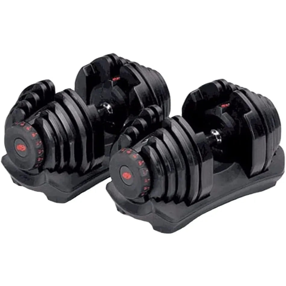 YALLA HomeGym 40KG PAIR of Smart Adjustable Dumbbells (17 weights from 5KG to 40KG)