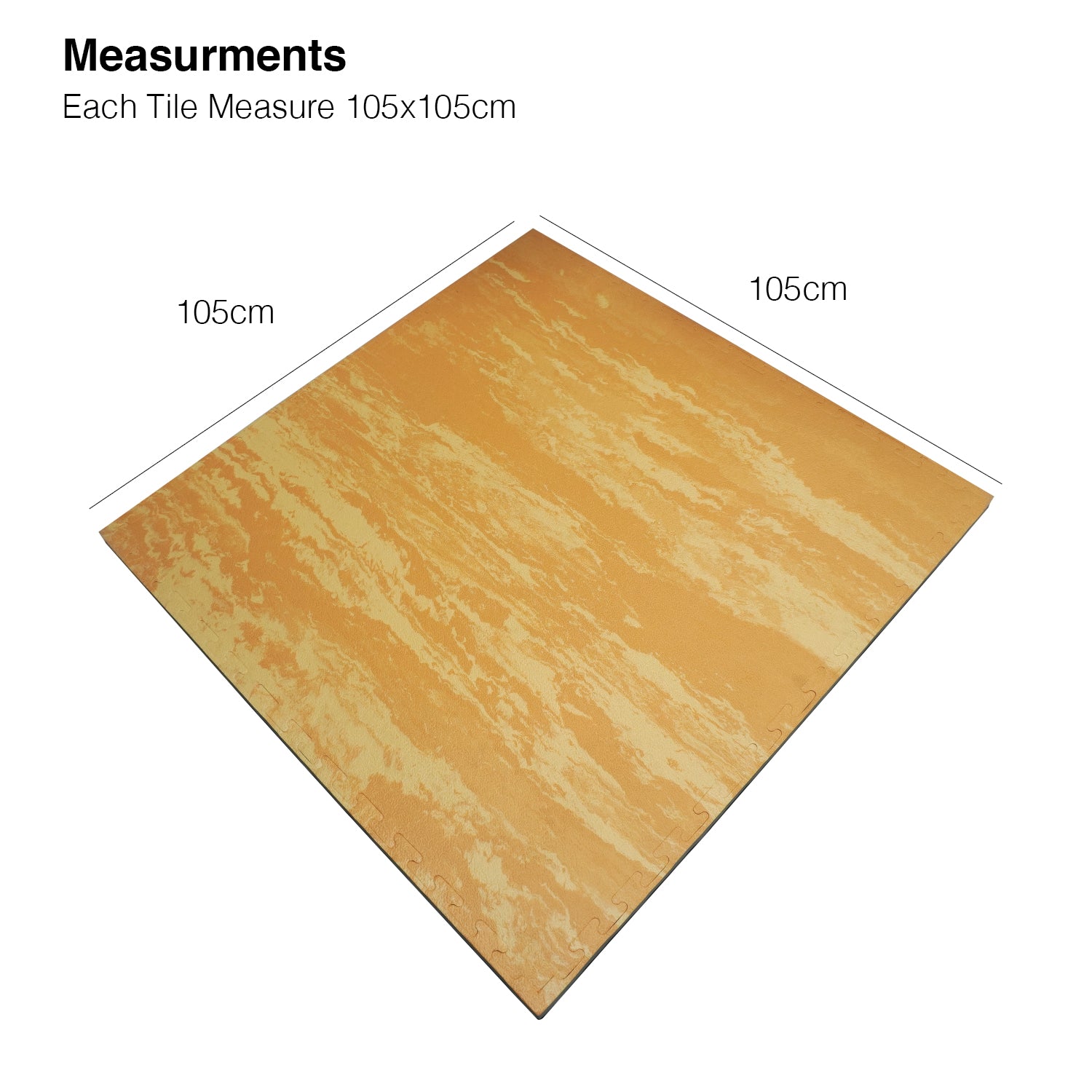 YALLA HomeGym 30MM Wooden Texture EVA Foam Interlocking Floor Mat